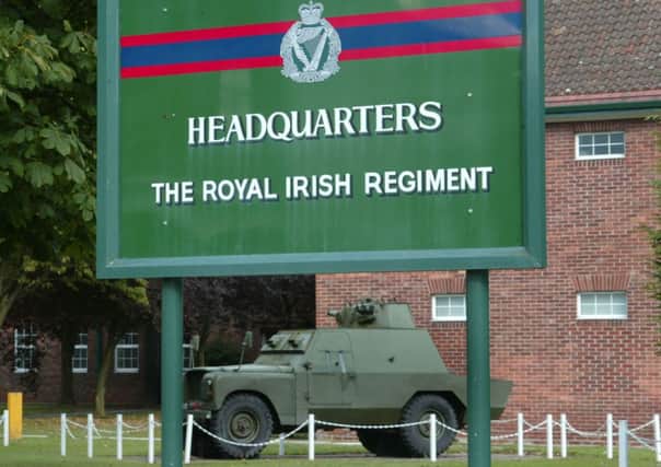 HQ of The Royal Irish Regiment St Patrick's Barrack Ballymena.  Pic Bernie Brown