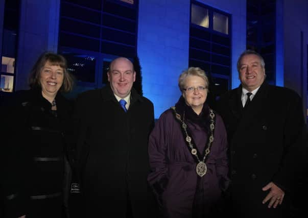 Pictured (l-r) are Hilda Francey, Specialist Diabetes Nurse; Alderman William Leathem, the Mayor of Lisburn City Council, Councillor Margaret Tolerton and Councillor Pat Catney, Chairman of the Council's Corporate Services Committee.