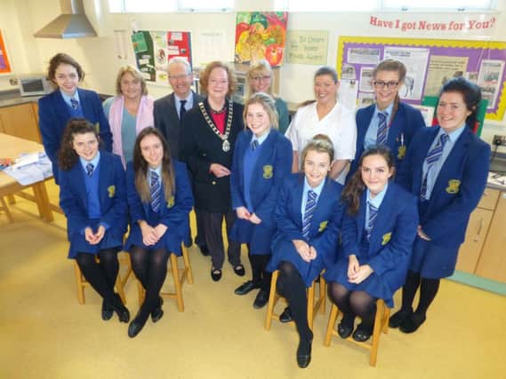 Competitors and judges at Friday's Rotary sponsored Young Cook competition at Loreto College, Coleraine.