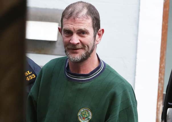 Malachy Doran, Lurgan, Co. Armagh, arriving at Sligo District Court, Sligo, yesterday in connection with a seizure of Methylone, with an estimated street value of Û115,000.
Photo: James Connolly / PicSell8
28NOV13