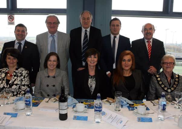 Officials and guests of Ballymena United at their corporate dinner. INBT49-274AC