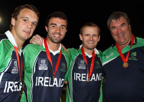 The North West quartet of Andy McBrine, Stuart Thompson, William Porterfield and Roy Torrens (Ireland Manager).