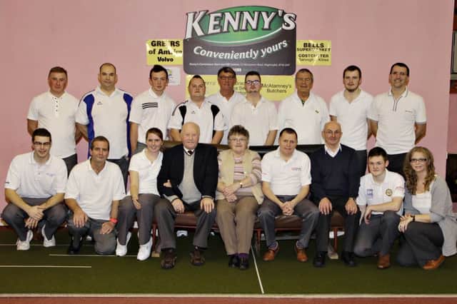 Competitors at the Second Kilrea pairs finals held at the Bowling Hall.