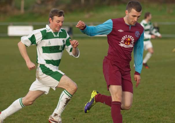 Stephen Curry makes an attacking run for Newbuildings United during Saturday's match against Draperstown Celtic. INLS4913-198KM