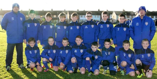 Coleraine FC Academy U12's pictured before their NIBFA round one cup fixture against Don Boscos.