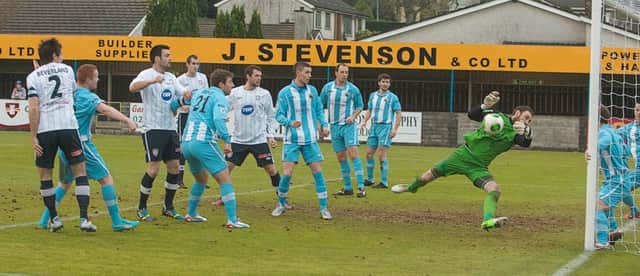 Howard Beverland's header - as close as Coleraine came in the first half.