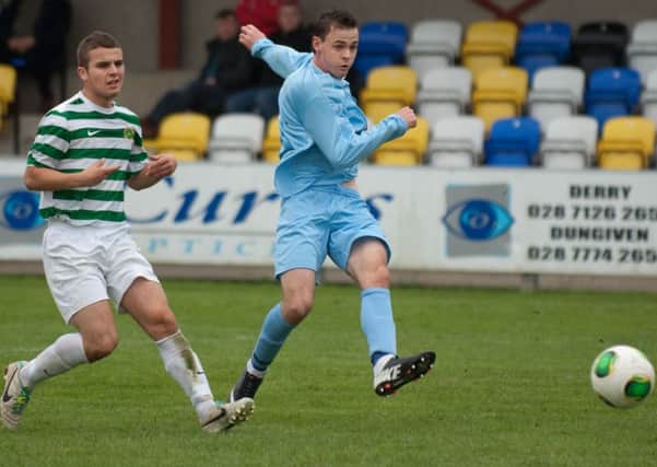Institute's Darren McCauley returns from suspension for this weekend's clash against Lisburn Distillery.