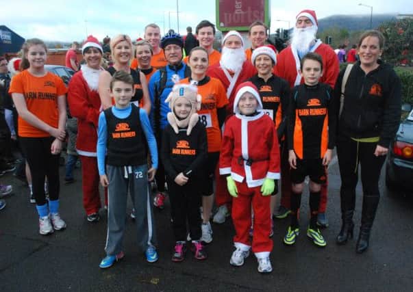 Barn Runners pictured at the Hazelbank Santa Dash on Sunday. INLT 49-920-CON