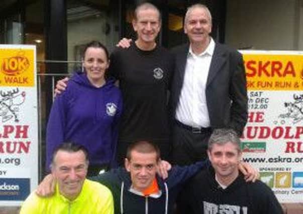Foyle Valley runners Keith Shiels, Packy Deehan, Billy Orr, Peter Loughrey, Liam Clarke and Edel McCarthy, who took part in last weekend's Rudolph Run 10K race.