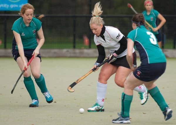 Priorians Emma Sproule fired home their third goal on Saturday.