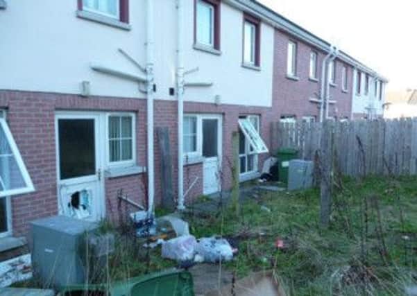 Damage to homes at Limefield Rise