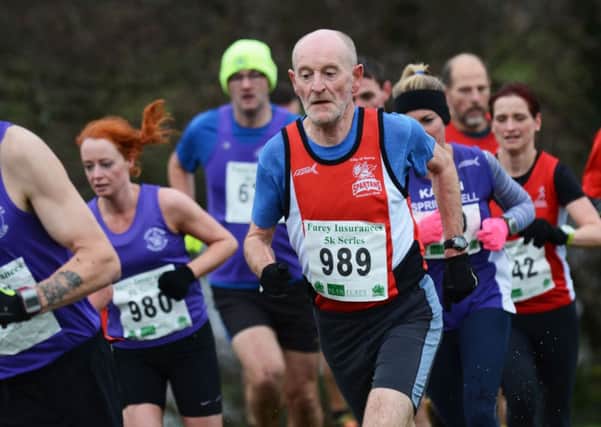 City of Derry Spartan Gerry Lynch pictured taking part in the North West Cross Country race at Gransha Park on Saturday. INLS5213-125KM