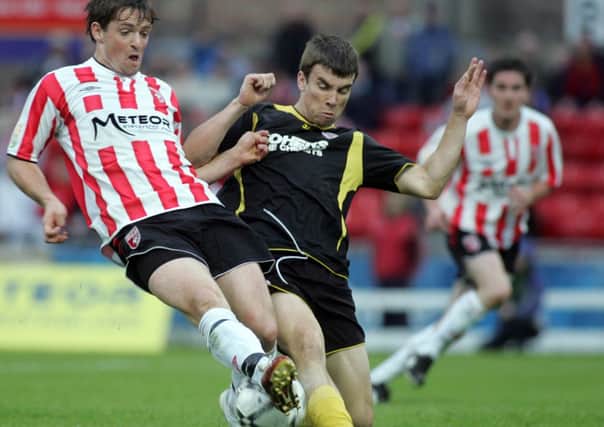 Seamus Coleman in action against Derry City during his Sligo Rovers days. (1007C58)