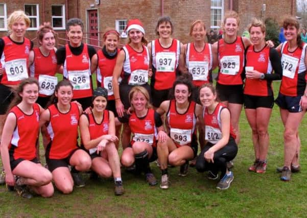 The City of Derry Spartans Ladies Squad which claimed top team honours in the recent North-West Cross Country Championships which were staged in the Gransha Grounds recently.