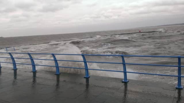 Fisherman's Quay in Carrickfergus was virtually submerged on Friday morning. INCT 02-709-CON