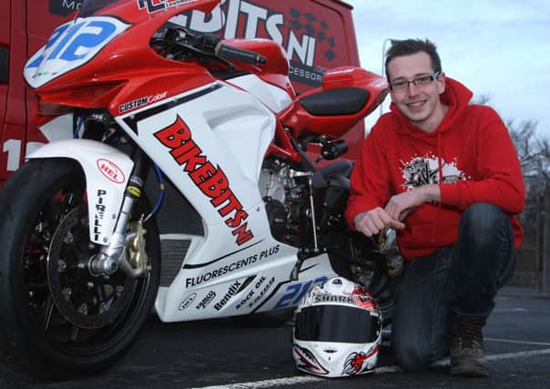 Dean McMaster with the MV Agusta that he will ride in the Supersport class this incoming year. Picture: Roy Adams.