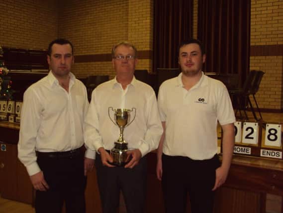 Triples winners Nick Haire, Andy Riley and Nathan Haire Hillsborough Social.