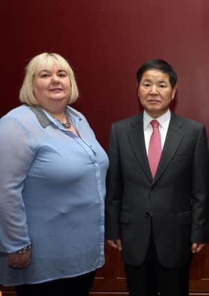 South Korean Ambassador to Ireland Park Hae-yun with Catherine Cooke.