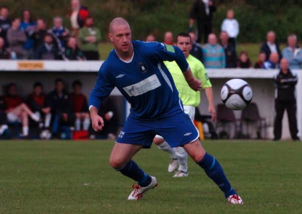 Stephen O'Flynn netted twice during Institute's 6-1 win over Larne, on Saturday.