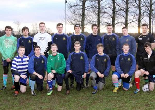 The Limavady Grammar School 1st Xv team that will face Foyle in the schools cup this weekend. INLV0314-063KDR