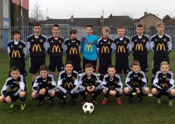 Carniny Youth Under 14s in their new McDonalds sponsored Adidas strip.