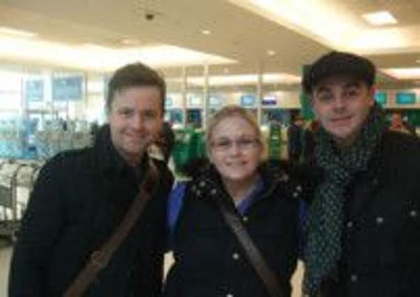 Michelle with Ant and Dec