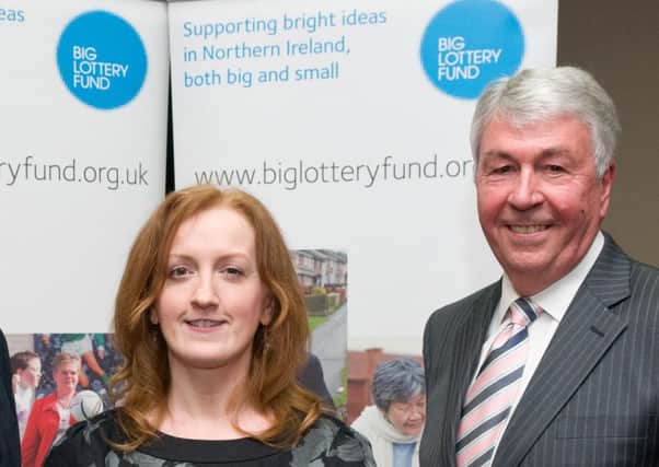 Shona McCarthy and Frank Hewitt at a previous lottery funding announcement.