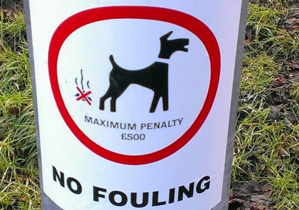 Moyle Council has put up these signs in the area in an attempt to deter dog fouling.