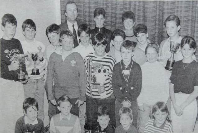 Young people who attended the Whitehead Golf Club junior awards night in November 1989. INCT 43-902-CON