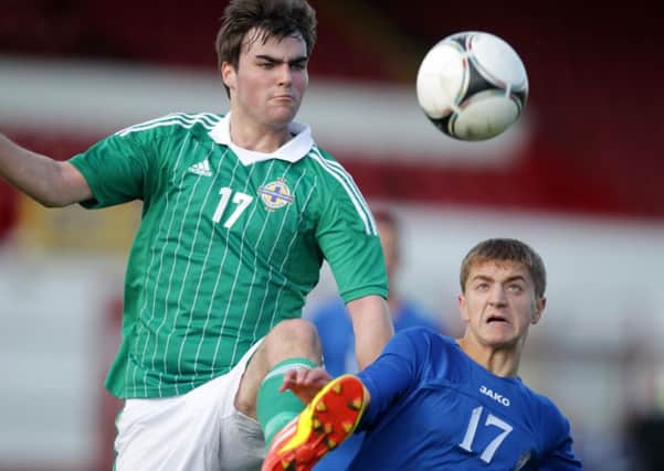Johnny McMurray, seen here playing for Northern Ireland Under-19s against Moldova in 2012. Photo: Presseye
