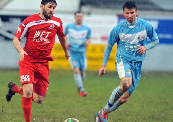 Mark McCullagh felt that the conditions in Saturday's defeat at Portadown were as tough as he had faced in his career. Picture: Press Eye.