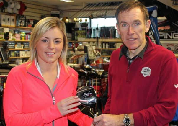 Zoe Allen with Peter Hanna at Lurgan Golf Club.