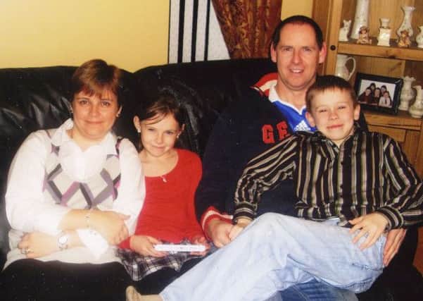 The late Alan Deveney with wife Gayle, (left) and family Rachel and Andrew.PICTURE MARK JAMIESON.