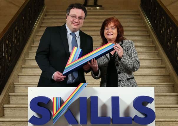 Employment and Learning Minister Dr Stephen Farry launchs the next round of open days to be held in Northern Regional College with NRC marketing manager Angela Stanbridge. INLT 06-630-CON