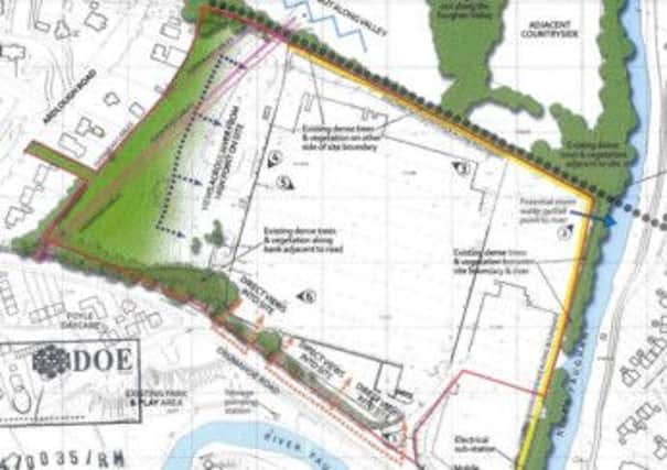 A bird's eye view of the proposed Faughanside development site; formerly the site of the Desmond and Sons factory.