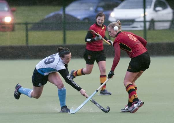 Ulster Elks player Gemma Frazer in action against Lurgan. Photo: Philip McCloy.