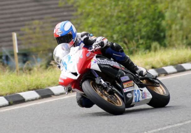 Russell Mountford on his Northpoint Yamaha at Wheelers during the Dundrod 150 National race at the 2012 Ulster Grand Prix PHOTO BY SIMON PATTERSON/PACEMAKER