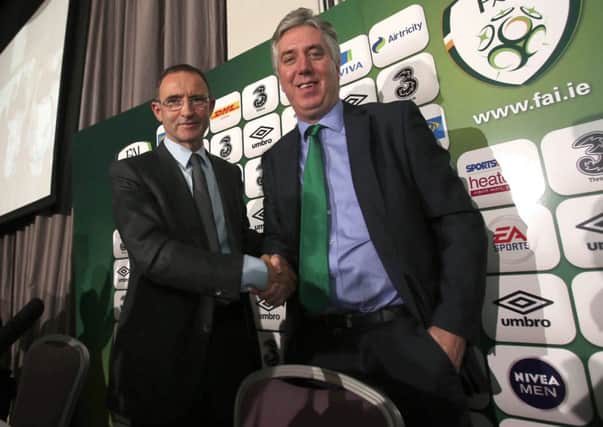 Martin O'Neill, Republic of Ireland Manager and John Delaney,  FAI CEO will be special guests at Derry City's Treble anniversary dinner.