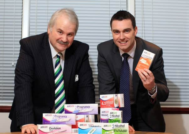 Pictured (L-R): Irwin Armstrong, Founder and CEO, CIGA Healthcare with Neil McCabe, Senior Investment Manager, WhiteRock Capital Partners.  ©Press Eye Ltd Northern Ireland Credit -  Darren Kidd /Presseye.com