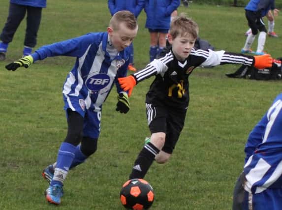 U10 NW&CYL action at Ballysally playing fields between Coleraine FC Academy and Carniny Amateurs.