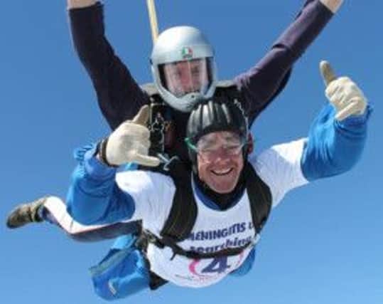 Sign up for Meningitis Now's fundraising skydive.