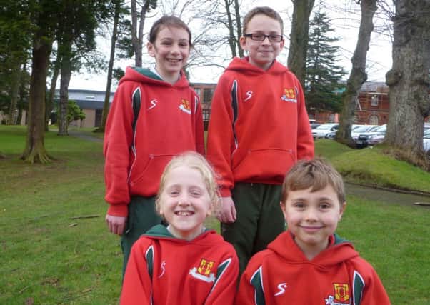 Pictured are the Friends Prep pupils who qualified to compete in the Irish Minor Schools Swimming Championships 2014. Back row: L - R, Anna Monteith and Noah Poots. Front row: L - R.  Sophie Kidd and Ryan Raffo.