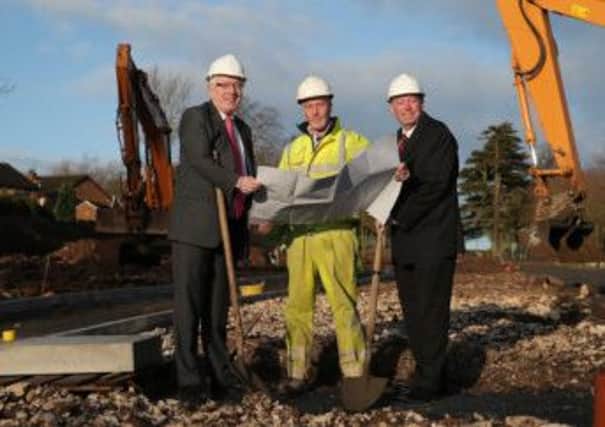 Pictured at Moira Demesne as its upgrade progresses are (l-r) Alderman Allan Ewart, Chairman of Lisburn City Council's Economic Development Committee; Stephen Morrow, A G Wilson and Alderman Paul Porter, Chairman of the Council's Leisure Services Committee.