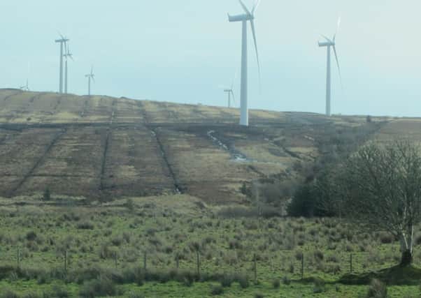 A peat slide near Claudy. Green MLA Stephen Agnew has raised the matter at Stormont.