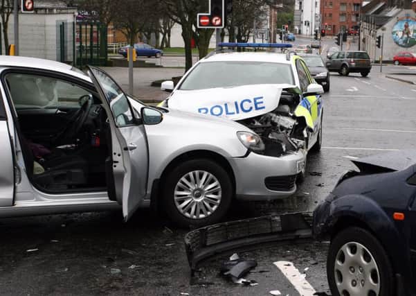 The scene of the car accident at the Linenhall Street/Bridge Street traffic lights. INBT08-296AC