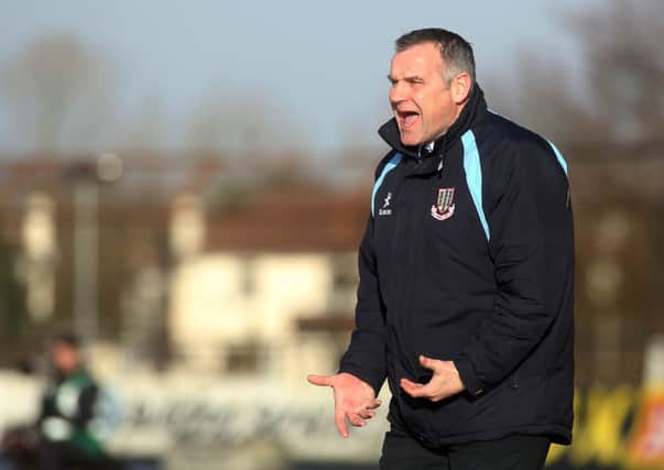 Glenn Ferguson says Saturday's home game against Warrenpoint Town is a 'must-win' for Ballymena United to keep their hopes of a top six finish alive. Picture: Press Eye.