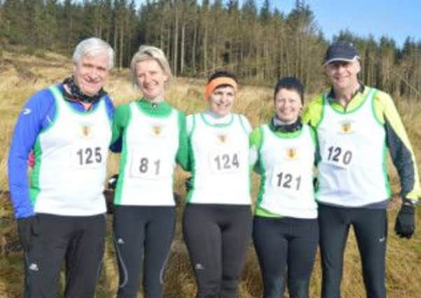 Runners from County Antrim Harriers at Ballyboley Forest on Saturday