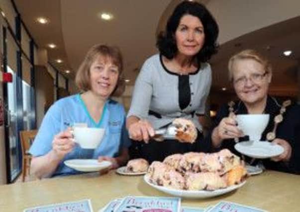 The Mayor of Lisburn, Councillor Margaret Tolerton launched her forthcoming Charity Breakfast at Café Vic Ryn with Hilda Francey, Diabetes Specialist Nurse and Jacqueline Evans, proprietor of Café Vic Ryn.  The Lagan Valley Diabetes Unit will benefit from all tickets sales.