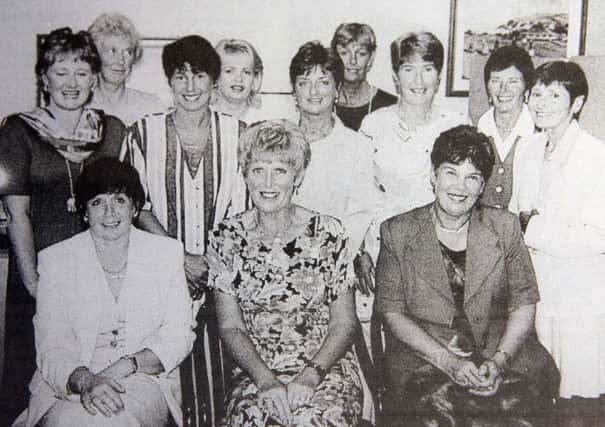 Helen McLean and the winners of her Captain's Day in 1997 at Whitehead Golf Club. INNT 10-142-CON