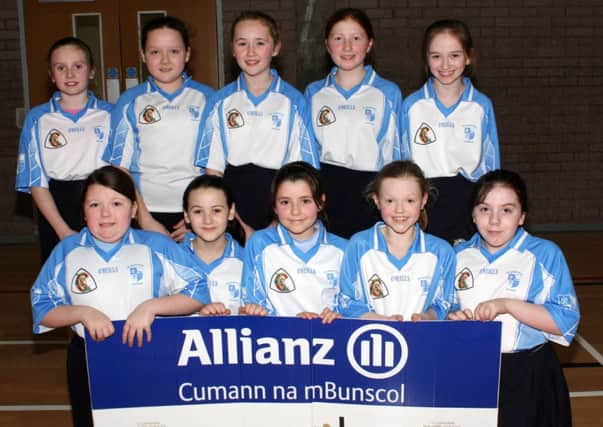 St Mary's Portglenone, pictured at the Allianz Cumann Na mBunscol Indoor camgoe tournament.